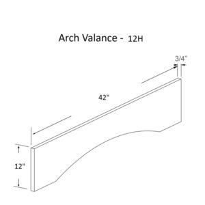 [COLOR] RTA FLAT CURVED PANEL VALANCE- RPV42
