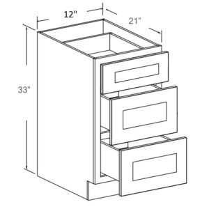 [COLOR] RTA VANITY CABINET - 3 DRAWERS SVA12D