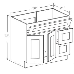 [COLOR] RTA VANITY BASE CABINET - DOOR ON THE LEFT FA3621DL