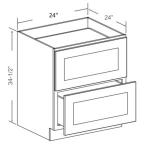 [COLOR] RTA 24" Drawer Base Cabinet DB24-2