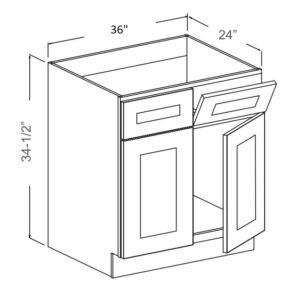 [COLOR] RTA SINK BASE CABINET - 2 DUMMY DRAWER 2 DOOR SB36