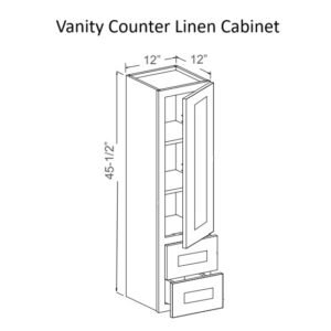 [COLOR] RTA COUNTER CABINET - 2 DRAWERS 1 DOOR DV1245