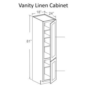 [COLOR] RTA VANITY TALL CABINET - PANTRY SVA188124P