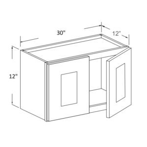 [COLOR] RTA Wall Cabinet 12H - 30 INCH - 2 Doors  - W3012