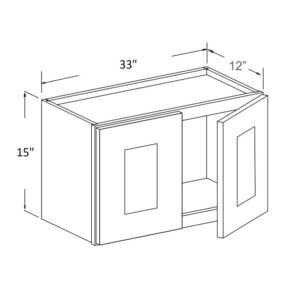 [COLOR] RTA Wall Cabinet 15H - 33 INCH - 2 Doors  - W3315