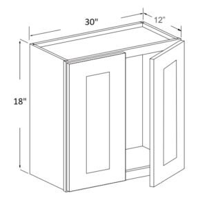 [COLOR] RTA Wall Cabinet 18H - 30 INCH - 2 Doors  - W3018