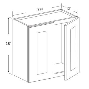 [COLOR] RTA Wall Cabinet 18H - 33 INCH - 2 Doors  - W3318