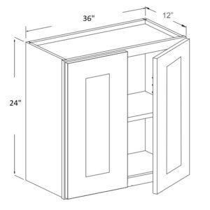 [COLOR] RTA Wall Cabinet 24H - 36 INCH - 2 Doors  - W3624