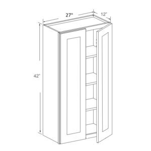 [COLOR] RTA 27x42 Wall Cabinet W2742