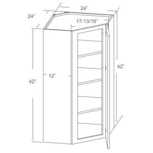 [COLOR] RTA 24x42 Wall Diagonal Corner Cabinet -WDC2442 