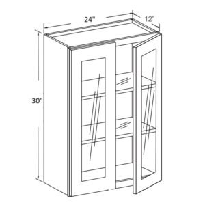 [COLOR] RTA 24x30 Wall Cabinet - Prepped For Glass- WM2430H