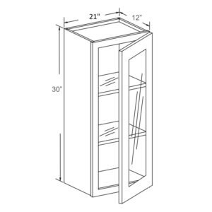 [COLOR] RTA WALL GLASS CABINET (Glass Not Included)30H WM2130H