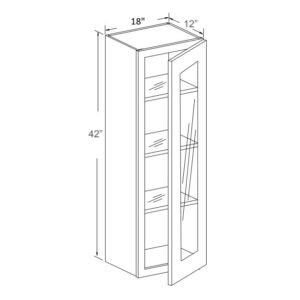 [COLOR] RTA 18x42 Wall Cabinet - Prepped For Glass- WM1842H