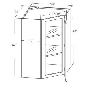 [COLOR] RTA 24x42 Wall Diagonal Corner Cabinet WMDC2442H
