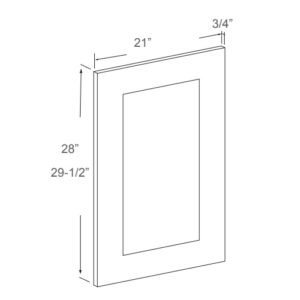 [COLOR] RTA Vanity Base End Dummy Doors Panel - 21 INCH - BDD21