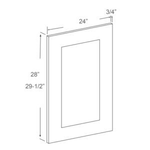 [COLOR] RTA Base End Dummy Doors Panel - 24 INCH - BDD24