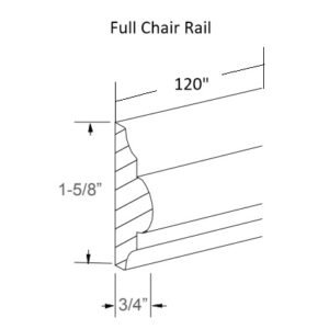 [COLOR] RTA FULL CHAIR RAIL MOLDING FSM10
