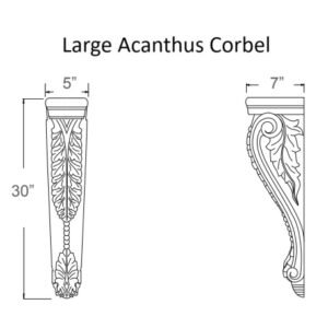 [COLOR] RTA LARGE ACANTHUS CORBEL RC530