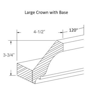 [COLOR] RTA LARGE CROWN MOLDING ACM10-5 1/4
