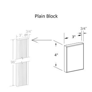 [COLOR] RTA FLUTED PLINTH BLOCK BB3*4