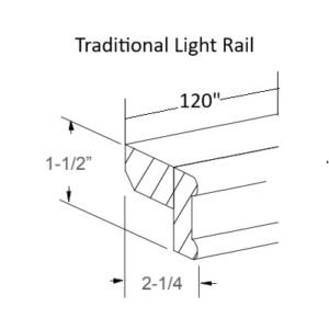 [COLOR] RTA TRADITIONAL LIGHT RAIL MOLDING TLR10-A
