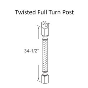 [COLOR] RTA TWISTED FULL TURNED POST RP 34 1/2