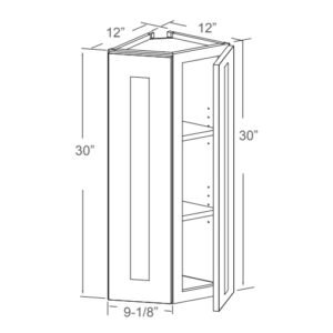 [COLOR] RTA WALL END CORNER - 2 DOORS 2 SHELVE (ANGLE) 30H- WEC1230