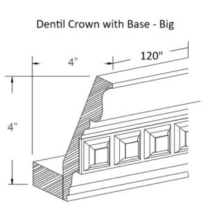 [COLOR] RTA CROWN MOLDING WITH DENTIL CCM10-A