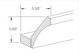 [COLOR] RTA COVE CROWN MOLDING -W/Base (3 3/4" Tall) AST10-5 1/4