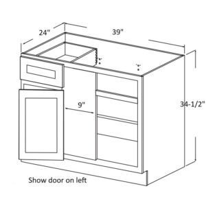 [COLOR] RTA BASE BLIND CORNER (Recommend 42" space) BBC39L