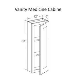 [COLOR] RTA VANITY WALL MEDICINE CABINET WV12336