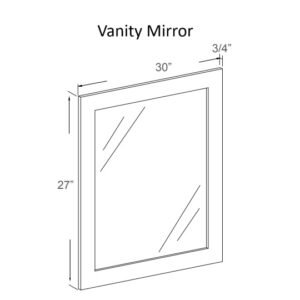 [COLOR] RTA VANITY WALL MIRROR SVAM3027