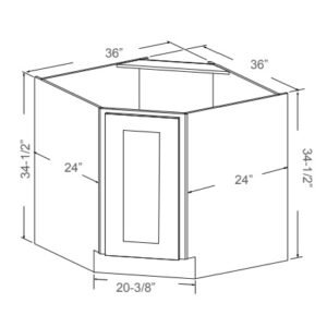 [COLOR] RTA CORNER SINK BASE CABINET CSB36
