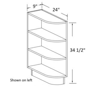 [COLOR] RTA BASE END CORNER OPEN SHELF BES09L