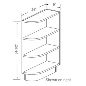 [COLOR] RTA BASE END CORNER OPEN SHELF BES09R