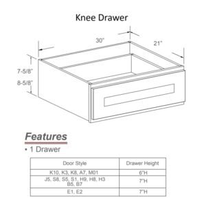 [COLOR] RTA KNEE DRAWER / DESK DRAWER - FD30