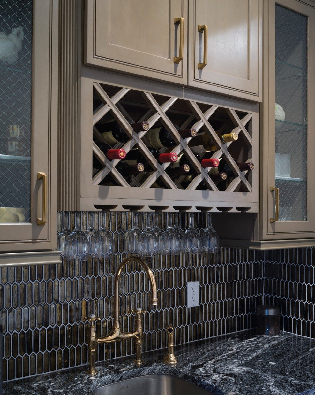 Kitchen cabinets chicago and suburbs wine rack