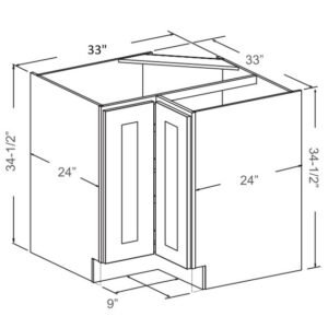 [COLOR] RTA 33" LAZY SUSAN CORNER BASE CABINET W/ LAZY SUSAN LS3309