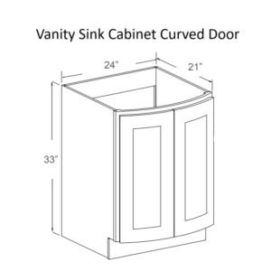 [COLOR] RTA CURVE FRONT VANITY SINK BASE FSVA24-CURVE DOOR
