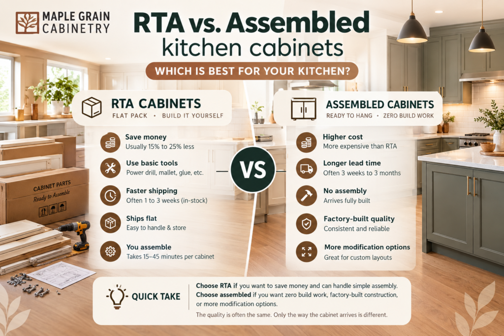 RTA vs. Assembled Kitchen Cabinets